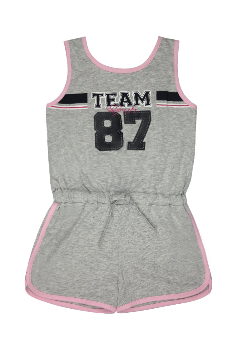 Sleeveless Romper Shorts w/ Hi- Den Print