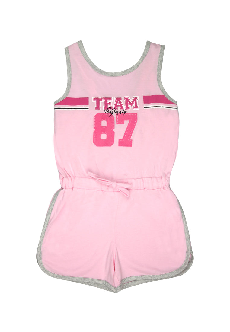 Sleeveless Romper Shorts w/ Hi- Den Print