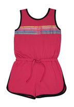 Sleeveless Romper Shorts w/ Flat w/ soft touch print