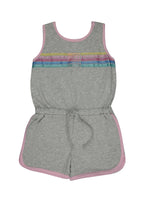Sleeveless Romper Shorts w/ Flat w/ soft touch print