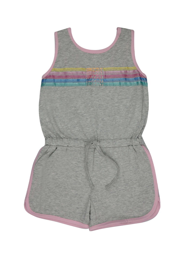 Sleeveless Romper Shorts w/ Flat w/ soft touch print