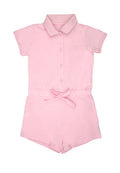 Pique Shortsleeves Polo Romper Short