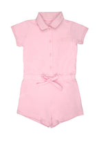 Pique Shortsleeves Polo Romper Short