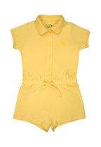 Pique Shortsleeves Polo Romper Short
