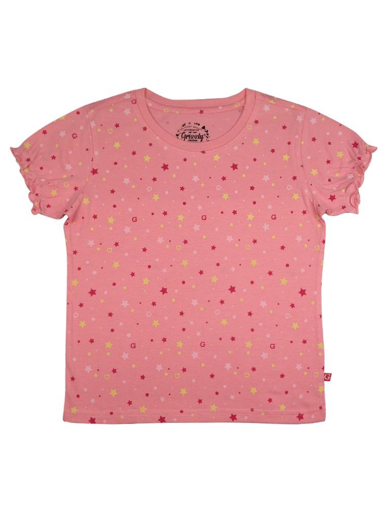 Round neck Shortsleeve Tee w/ all over print