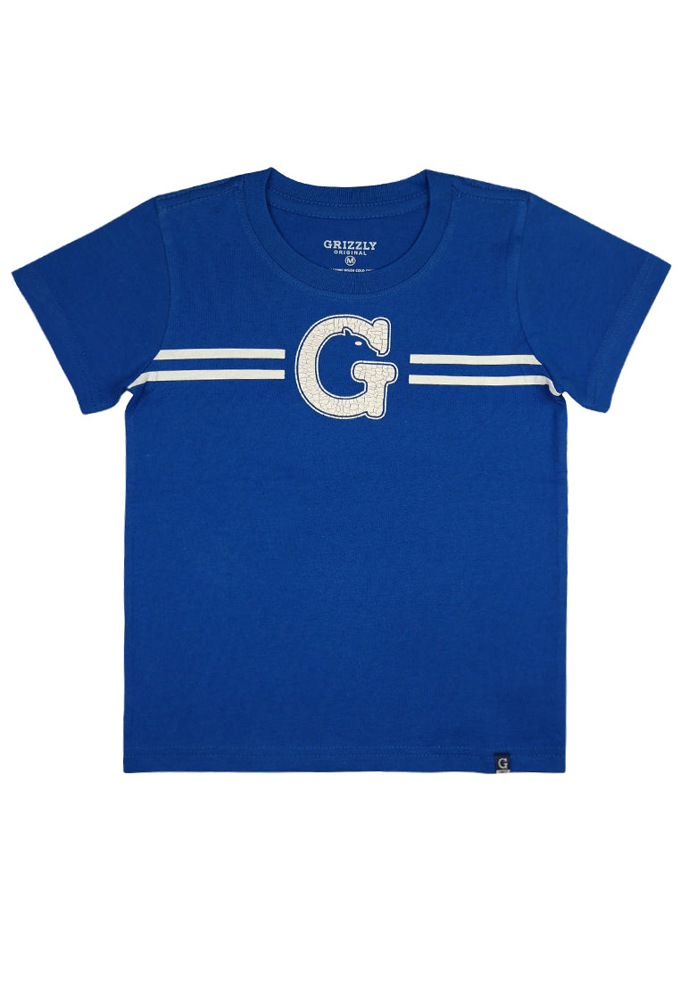 Round neck shortsleeve Tee w/ soft touch & crack print effect