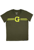 Round neck shortsleeve Tee w/ soft touch & crack print effect