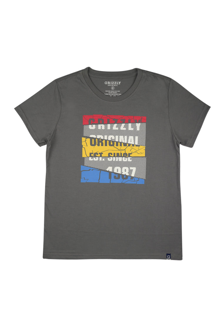 Round neck shortsleeve Tee w/ print