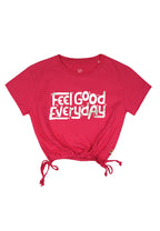 Shortsleeve Boxy Crop top w/ Hologram print