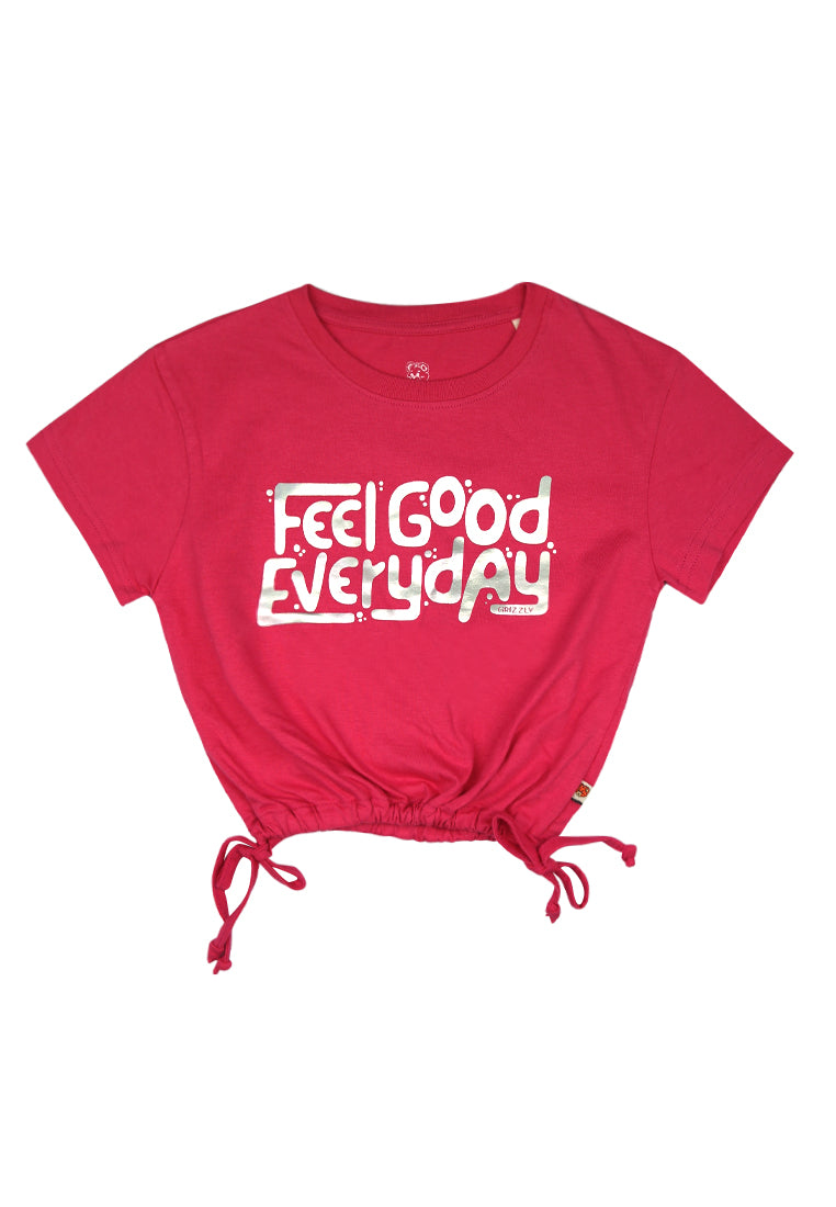 Shortsleeve Boxy Crop top w/ Hologram print