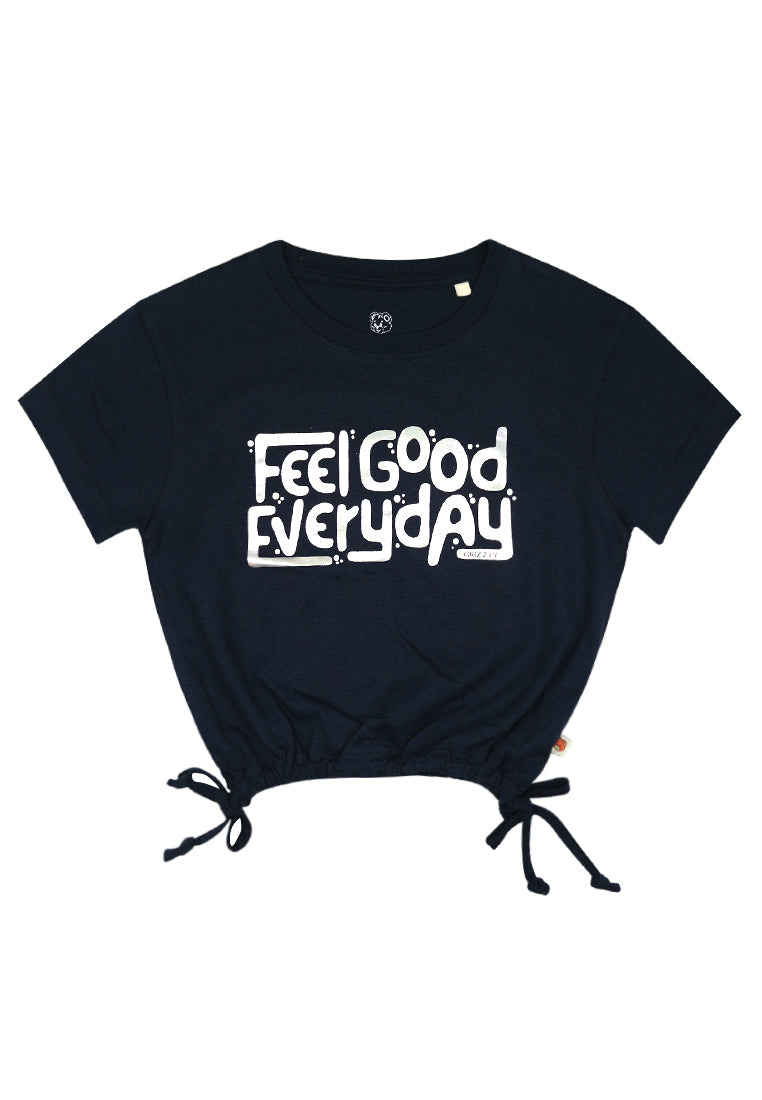 Shortsleeve Boxy Crop top w/ Hologram print