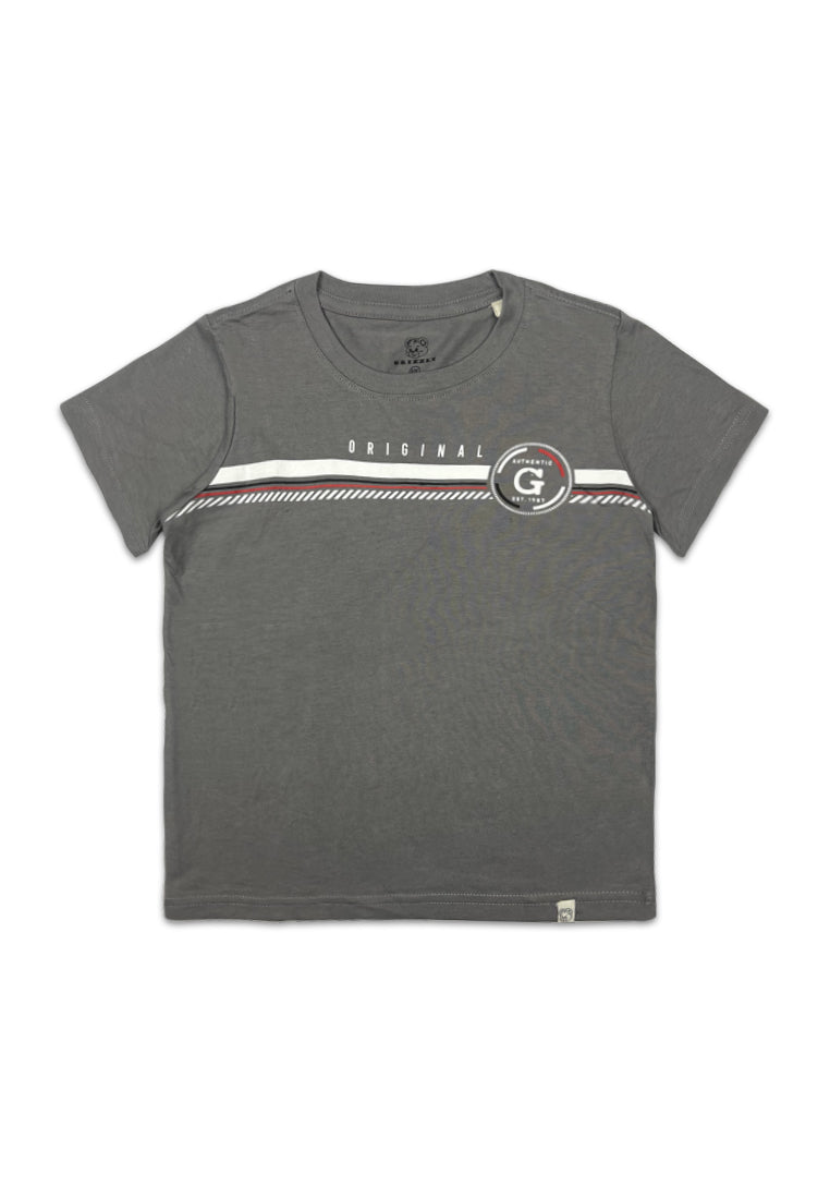 Round neck Shortsleeve Tee w/ Soft Touch Print & Embriodery