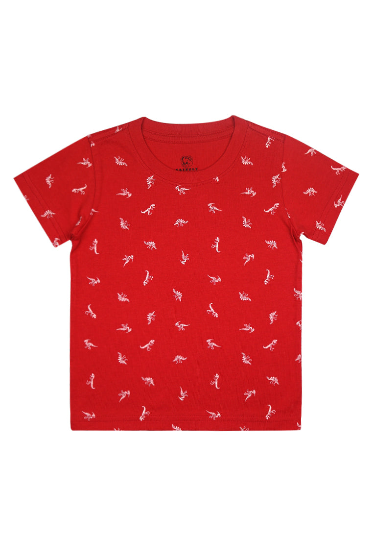 Round neck Shortsleeve Tee all over print