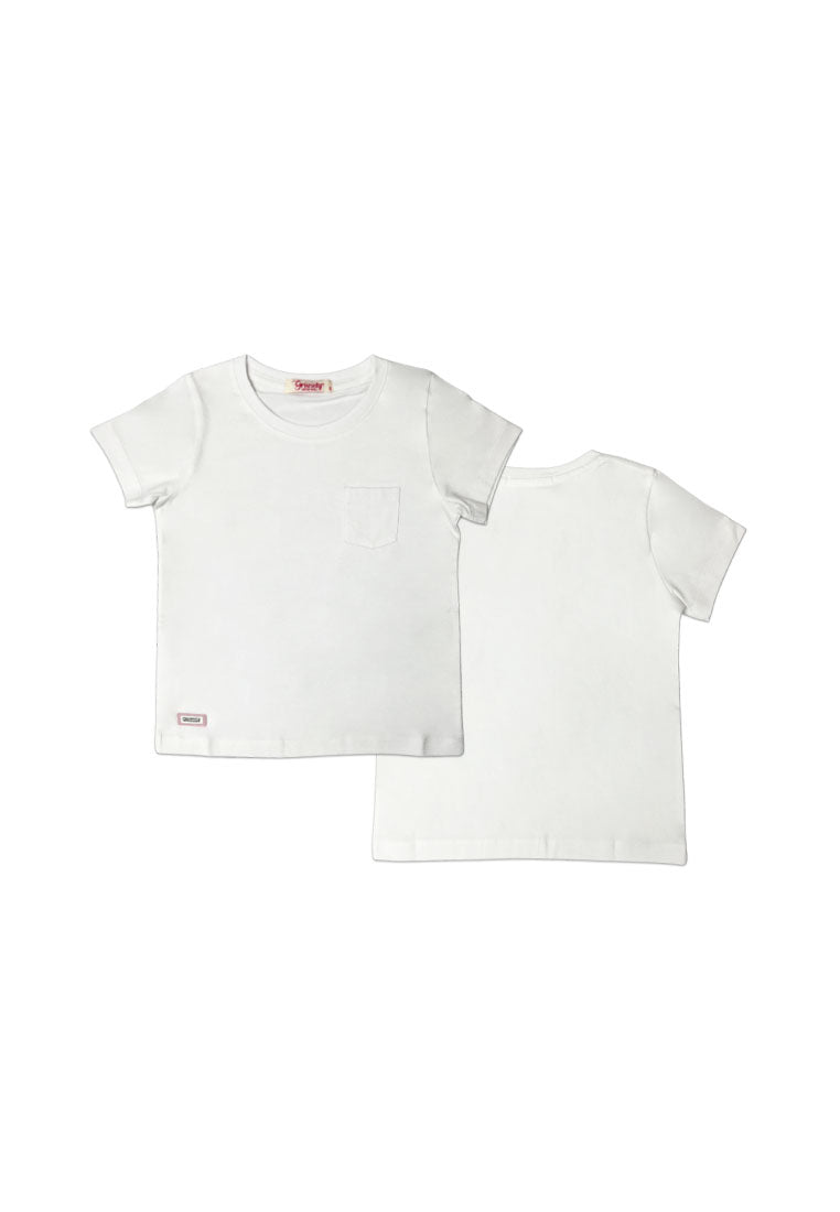 GIRLS BASIC TEES (LEATHER PATCH)