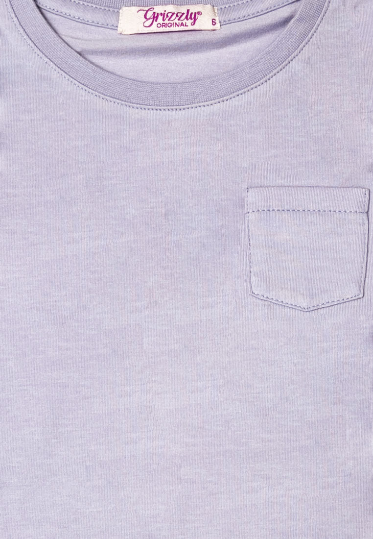 GIRLS BASIC TEES (LEATHER PATCH)