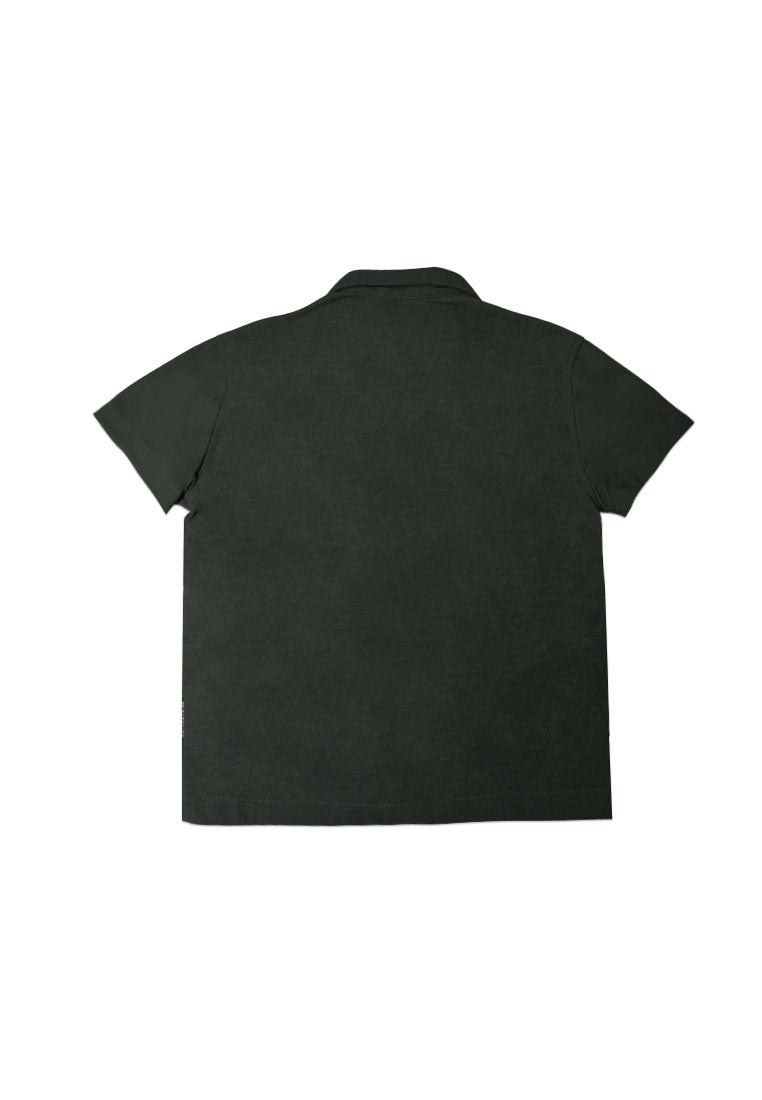 TODDLER BOYS S/S WAFFLE OVERSIZED POLO