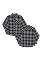 BOYS CHECKERED LS POLO