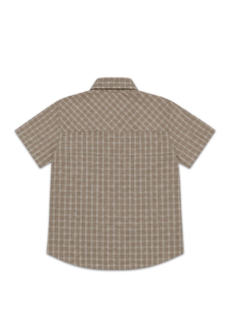 BOYS TODDLER S/S CHECKERED POLO
