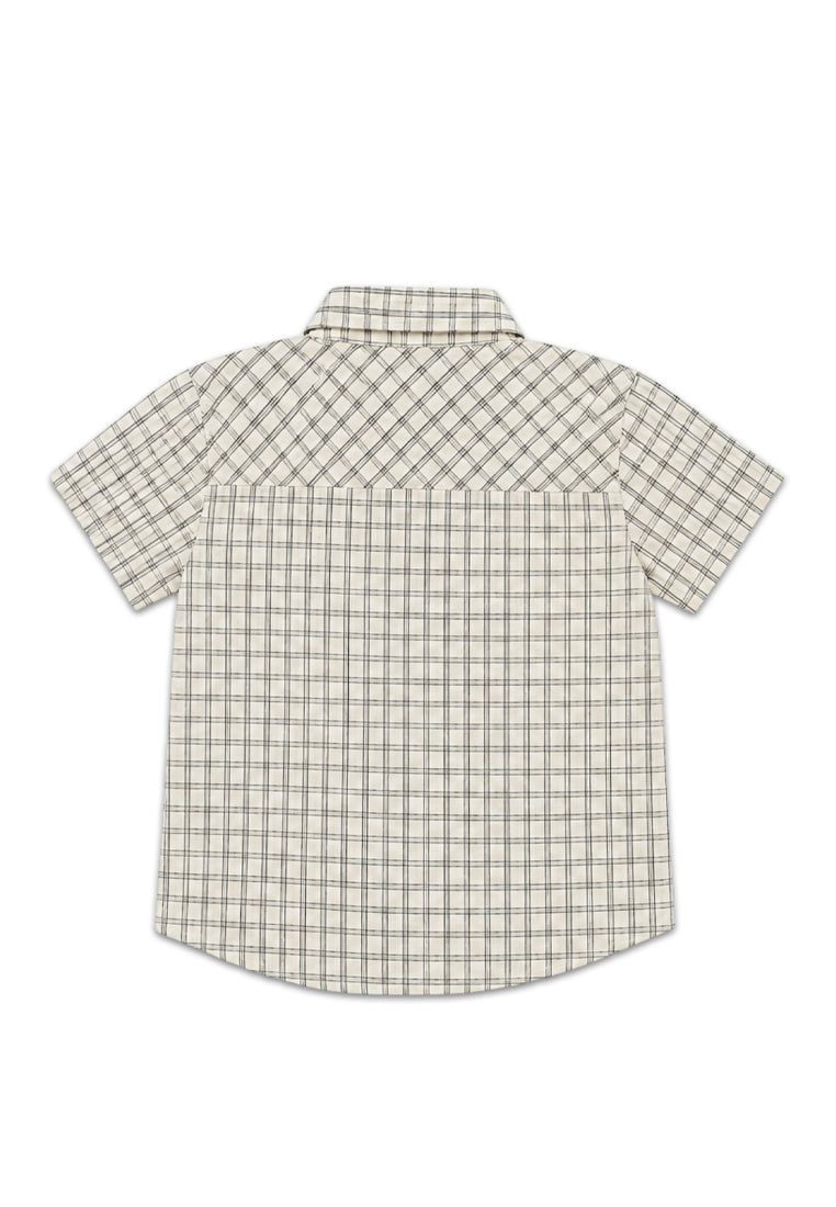 BOYS TODDLER S/S CHECKERED POLO