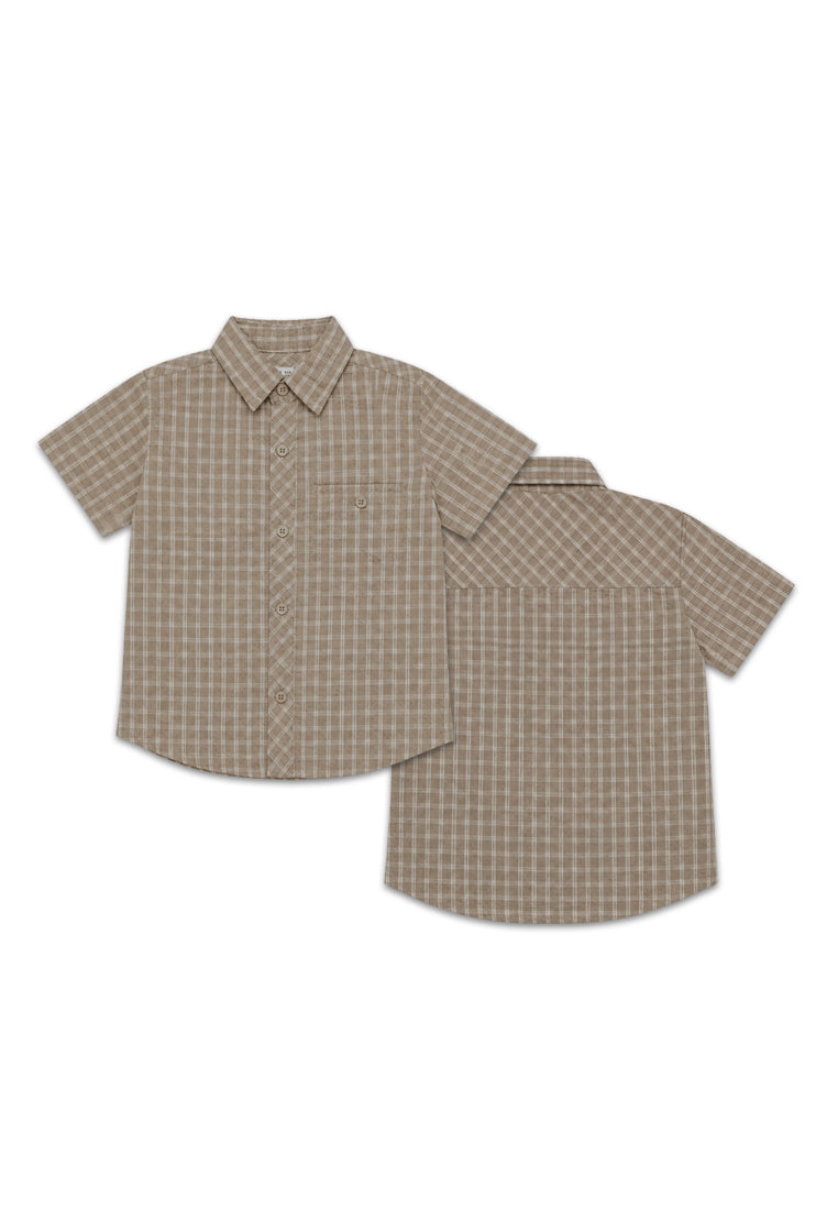 BOYS TODDLER S/S CHECKERED POLO