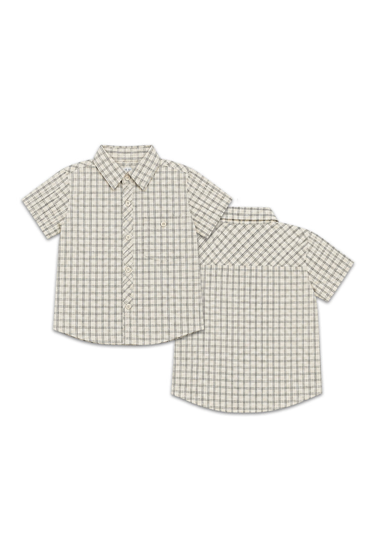 BOYS TODDLER S/S CHECKERED POLO