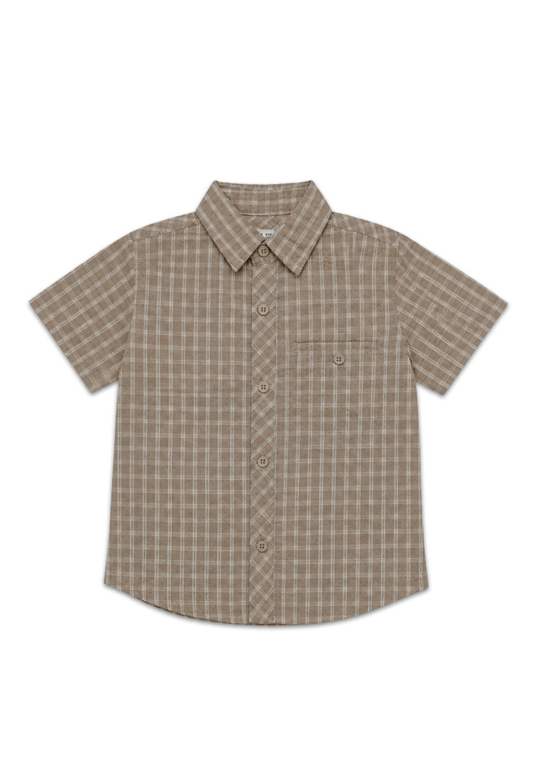 BOYS TODDLER S/S CHECKERED POLO