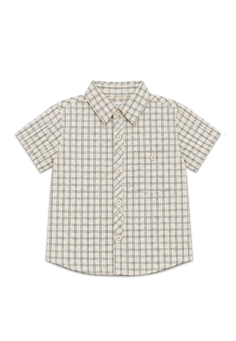 BOYS TODDLER S/S CHECKERED POLO