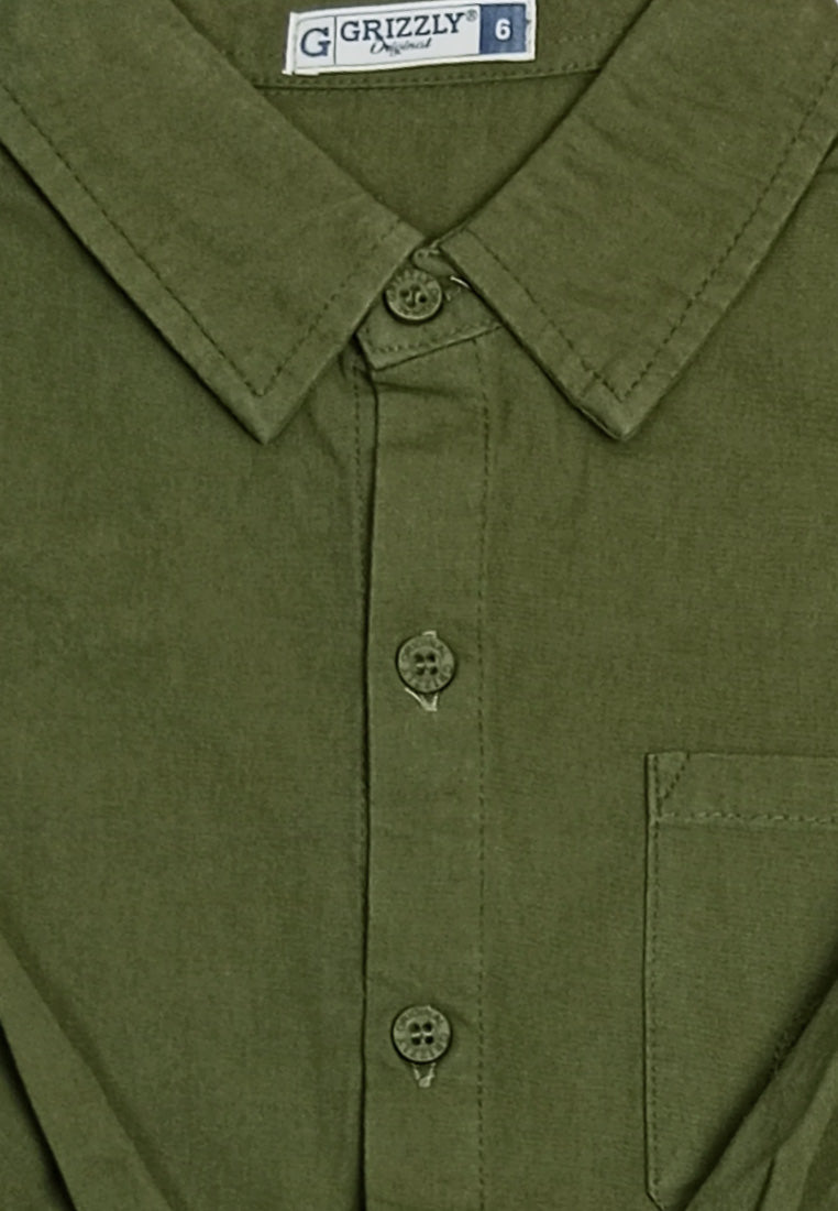 BOYS LONG SLEEVE  WOVEN POLO