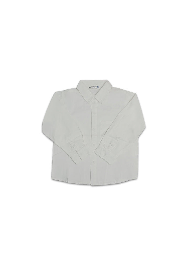 BOYS LONG SLEEVE  WOVEN POLO
