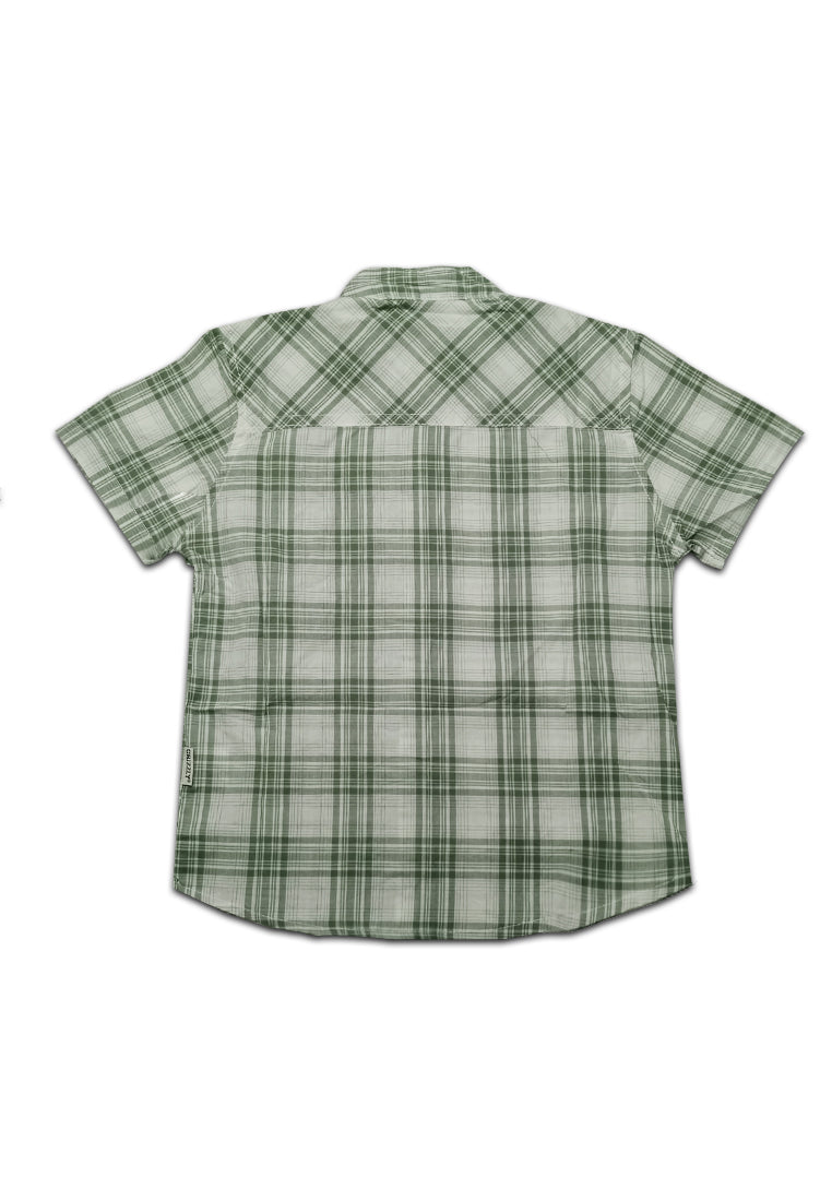 TODDLER BOYS S/S CHINESE COLLAR CHECKERED POLO