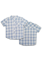 TODDLER BOYS S/S CHINESE COLLAR CHECKERED POLO