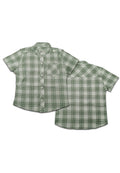 TODDLER BOYS S/S CHINESE COLLAR CHECKERED POLO