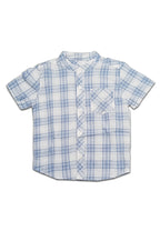 TODDLER BOYS S/S CHINESE COLLAR CHECKERED POLO