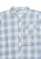 TODDLER BOYS S/S CHINESE COLLAR CHECKERED POLO