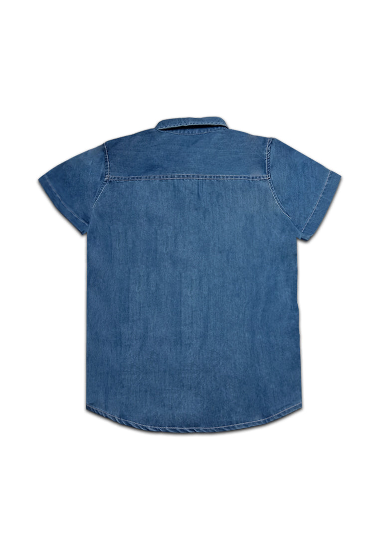 BOYS CHAMBRAY S/S POLO