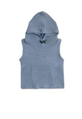 GIRLS S/L HOODED CROP TOP