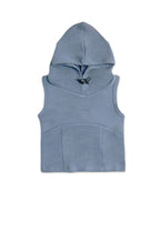 GIRLS S/L HOODED CROP TOP