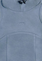 GIRLS S/L HOODED CROP TOP