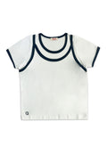 GIRLS S/S 2 IN 1 FASHION TOPS (EMBROIDERY)