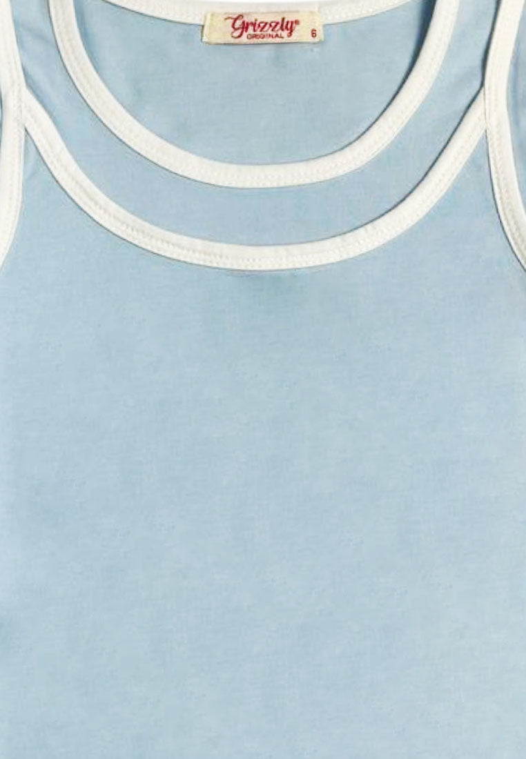 GIRLS S/S 2 IN 1 FASHION TOPS (EMBROIDERY)