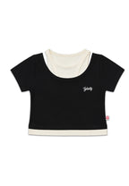 GIRLS S/S 2 IN 1 FASHION TOPS (EMBROIDERY)