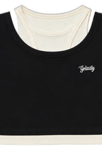 GIRLS S/S 2 IN 1 FASHION TOPS (EMBROIDERY)