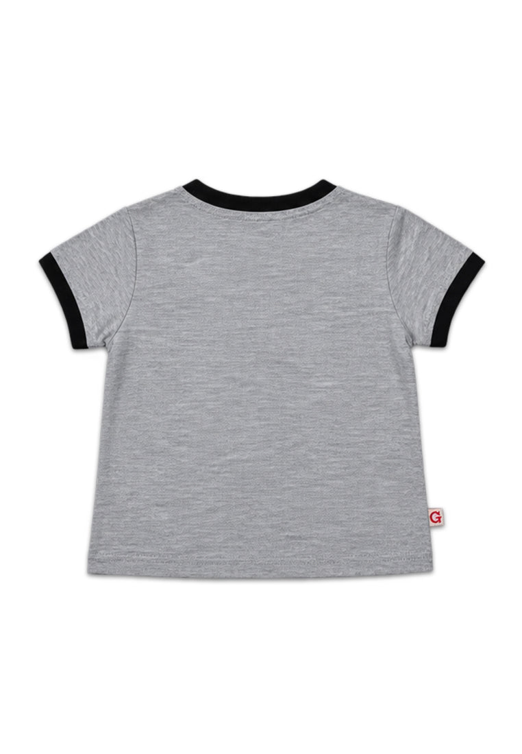 GIRLS S/S RINGER FASHION TEES (EMBROIDERY)