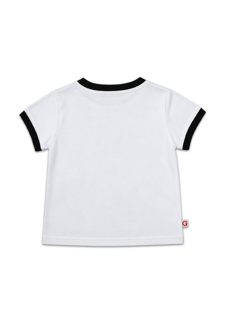 GIRLS S/S RINGER FASHION TEES (EMBROIDERY)
