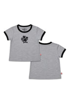 GIRLS S/S RINGER FASHION TEES (EMBROIDERY)