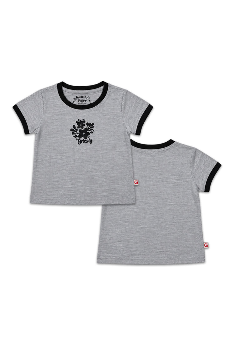 GIRLS S/S RINGER FASHION TEES (EMBROIDERY)