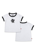 GIRLS S/S RINGER FASHION TEES (EMBROIDERY)