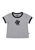 GIRLS S/S RINGER FASHION TEES (EMBROIDERY)