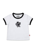 GIRLS S/S RINGER FASHION TEES (EMBROIDERY)