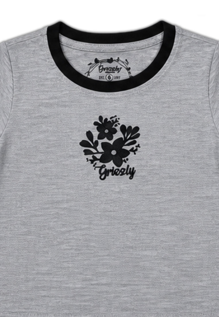 GIRLS S/S RINGER FASHION TEES (EMBROIDERY)